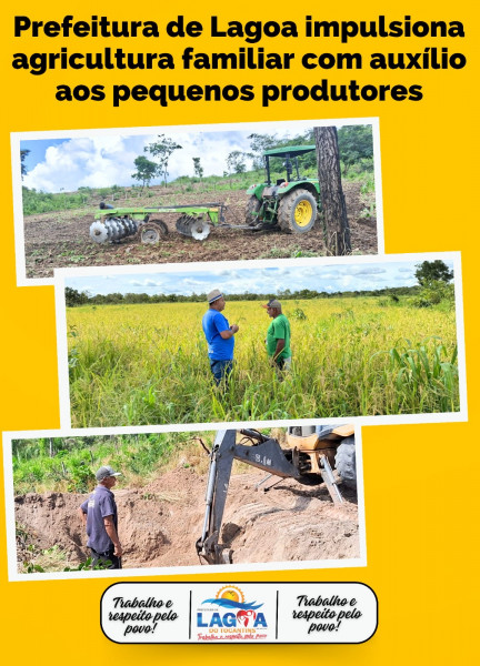 Prefeitura de Lagoa impulsiona agricultura familiar com auxílio aos pequenos produtores

*Investimentos em assistência técnica, mecanização e melhorias nas estradas têm fortalecido o setor produtivo e beneficiado os pequenos agricultores do município.

A assistência técnica e a mecanização ainda são desafios para o pequeno produtor, que frequentemente não dispõe dos recursos necessários para investir nesses aspectos essenciais. Com esse objetivo, a Prefeitura de Lagoa do Tocantins, por meio da Secretaria Municipal de Agricultura, está intensificando uma série de medidas para incentivar os produtores da cidade.

O apoio abrange desde o preparo do solo até a comercialização dos produtos, visando impulsionar a economia local e garantir uma alimentação de qualidade para a comunidade.

No município, os pequenos produtores estão recebendo assistência essencial para o cultivo de suas terras. A Prefeitura disponibiliza tratores equipados para gradagem e correção do solo, permitindo que os agricultores otimizem o preparo de suas terras.

De acordo com o secretário de Agricultura, José Antônio dos Reis, a Prefeitura também tem ofertado assistência na abertura de cacimbas, na construção de estradas, na trituração de sementes e na gradagem das terras que começam a receber o plantio de milho, mandioca, cana e arroz. “Estamos tentando atender todos os pequenos produtores. É um compromisso da gestão do prefeito Leandro estender as mãos a quem mais precisa. Estamos empenhados em oferecer todo o suporte necessário”, reforça o secretário.

O prefeito Leandro tem solicitado à sua equipe de atendimento que o suporte seja igualitário para todos os produtores. A meta é que o município consiga atender o maior número possível de agricultores.