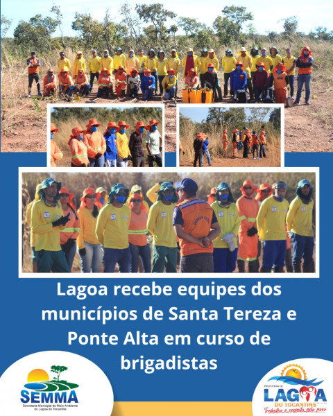 Lagoa recebe equipes dos municípios de Santa Tereza e Ponte Alta em curso de brigadistas