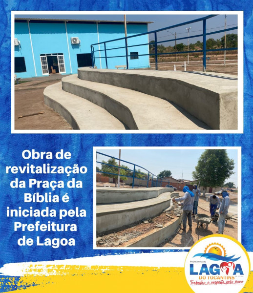 Obra de revitalização da Praça da Bíblia é iniciada pela Prefeitura de Lagoa