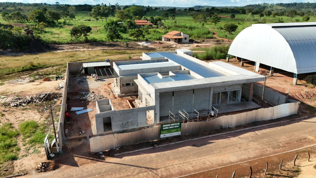 Obras da Unidade Básica de Saúde estão 75% concluídas