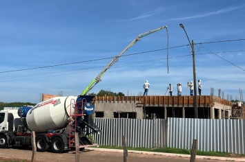 Obras da nova UBS de Lagoa do TO avançam e chegam à fase de concretagem da laje